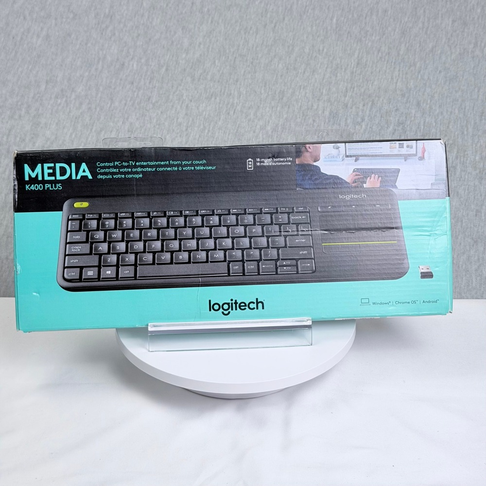 Logitech K400 Plus Wireless Touch Keyboard with Built-in Touchpad Blk 920-007119